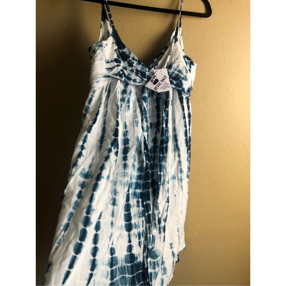 NWT Attic Salt Medium Tie Dye Spaghetti Strap Dress Boho - Picture 5 of 12